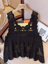 Load image into Gallery viewer, Openwork Scoop Neck Tank