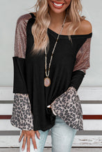Load image into Gallery viewer, Leopard V-Neck Long Sleeve Top