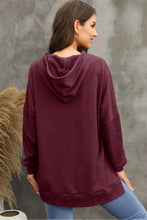 Load image into Gallery viewer, Waffle-Knit Long Sleeve Hoodie