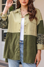 Load image into Gallery viewer, High-Low Leopard Snap Down Shacket