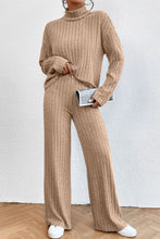 Load image into Gallery viewer, Mock Neck Dropped Shoulder Top and Pants Set