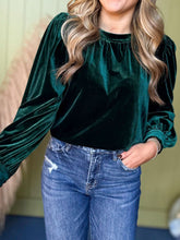 Load image into Gallery viewer, Ruched Round Neck Long Sleeve Blouse