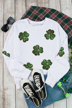 Load image into Gallery viewer, Sequin Lucky Clover Long Sleeve Sweatshirt