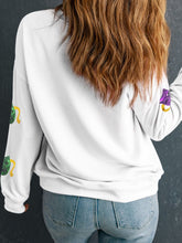 Load image into Gallery viewer, Sequin Round Neck Long Sleeve Sweatshirt