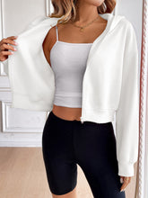 Load image into Gallery viewer, Ivy Lane Zip Up Dropped Shoulder Hooded Jacket