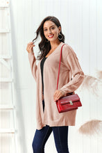 Load image into Gallery viewer, Cable-Knit Open Front Long Sleeve Cardigan