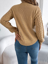 Load image into Gallery viewer, Asymmetric Hem Round Neck Long Sleeve Sweater