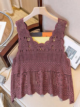 Load image into Gallery viewer, Openwork Scoop Neck Tank