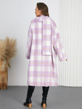 Load image into Gallery viewer, Plaid Button Up Long Sleeve Coat