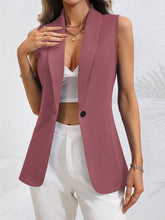 Load image into Gallery viewer, One Button Collared Neck Vest