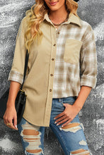 Load image into Gallery viewer, Plaid Button Up Drop Shoulder Shacket