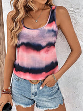Load image into Gallery viewer, Tie-Dye Scoop Neck Wide Strap Tank