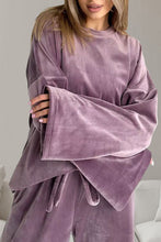 Load image into Gallery viewer, Buttery-Soft Round Neck Long Sleeve Top and Drawstring Pants Set