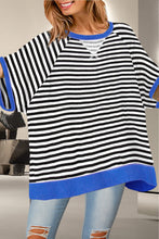 Load image into Gallery viewer, Striped Round Neck Half Sleeve T-Shirt