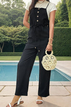 Load image into Gallery viewer, Tied Pocketed Spaghetti Strap Overalls
