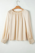 Load image into Gallery viewer, Sequin Round Neck Long Sleeve Blouse