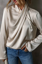 Load image into Gallery viewer, Cutout Ruched Long Sleeve Blouse