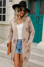 Load image into Gallery viewer, Angel Wings Star Open Front Long Sleeve Cardigan