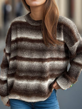 Load image into Gallery viewer, Gradient Round Neck Dropped Shoulder Sweater