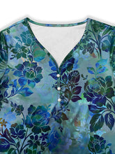 Load image into Gallery viewer, Printed V-Neck Long Sleeve Blouse