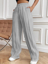 Load image into Gallery viewer, Drawstring Elastic Waist Pants with Pockets