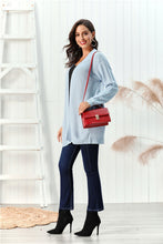 Load image into Gallery viewer, Cable-Knit Open Front Long Sleeve Cardigan