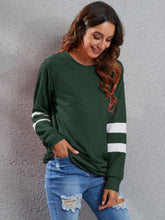 Load image into Gallery viewer, Full Size Striped Round Neck Long Sleeve T-Shirt