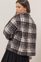 Load image into Gallery viewer, HYFVE Plaid Collared Neck Boucle Jacket with Pockets
