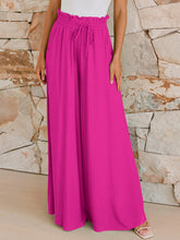 Load image into Gallery viewer, Drawstring Wide Leg Pants with Pockets