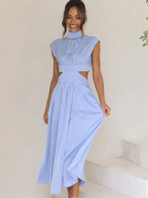 Load image into Gallery viewer, Cutout Mock Neck Sleeveless Dress