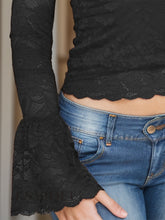 Load image into Gallery viewer, Lace Surplice Long Sleeve Blouse