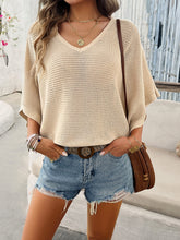Load image into Gallery viewer, V-Neck Batwing Sleeve Knit Top