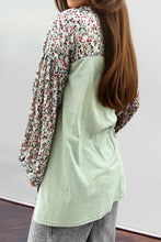 Load image into Gallery viewer, Printed Notched Long Sleeve Blouse