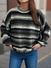 Load image into Gallery viewer, Gradient Round Neck Dropped Shoulder Sweater