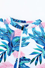 Load image into Gallery viewer, Printed Notched Half Sleeve One-Piece Swimwear