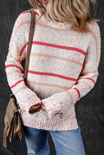 Load image into Gallery viewer, Confetti Round Neck Dropped Shoulder Sweater