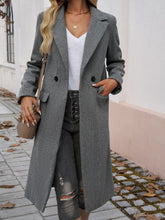 Load image into Gallery viewer, Pocketed Collared Neck Long Sleeve Coat