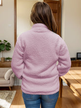 Load image into Gallery viewer, Full Size Turtleneck Zip Up Long Sleeve Sherpa Jacket
