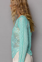 Load image into Gallery viewer, POL Exposed Seam Long Sleeve Lace Knit Top