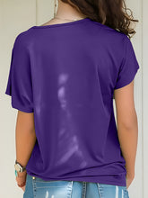 Load image into Gallery viewer, Asymmetrical Neck Short Sleeve T-Shirt