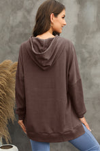 Load image into Gallery viewer, Waffle-Knit Long Sleeve Hoodie