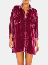 Load image into Gallery viewer, Collared Neck Button Down Long Sleeve Shirt