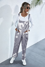 Load image into Gallery viewer, Pocketed Tie-Dye Wide Strap Overalls