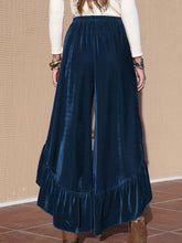 Load image into Gallery viewer, Slit Ruffled Wide Leg Pants