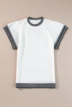 Load image into Gallery viewer, Round Neck Short Sleeve Knit Top