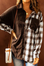 Load image into Gallery viewer, Plaid Button Up Drop Shoulder Shacket