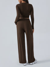 Load image into Gallery viewer, Devine Round Neck Long Sleeve Top and Pants Set