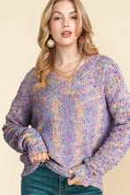 Load image into Gallery viewer, Confetti V-Neck Long Sleeve Sweater