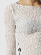 Load image into Gallery viewer, Lace Boat Neck Long Sleeve Blouse