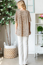 Load image into Gallery viewer, Heimish Full Size Animal Print Flutter Sleeve Blouse